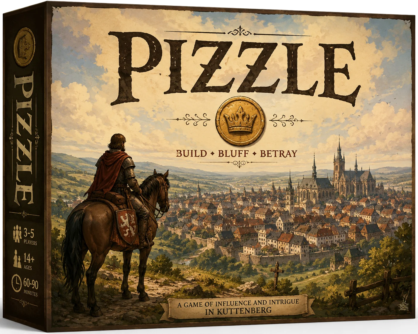 Pizzle prototype game box